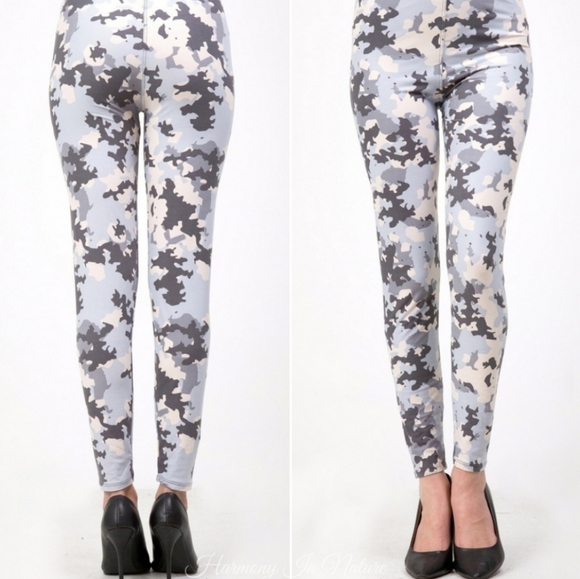 Buttery Softy Gray Camo Leggings! - Picture 5 of 6